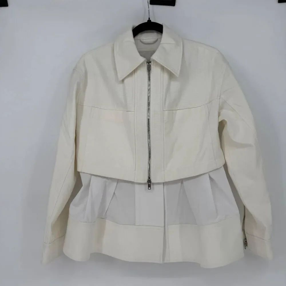 3.1 Phillip Lim Flounce Utility Jacket White Size XS